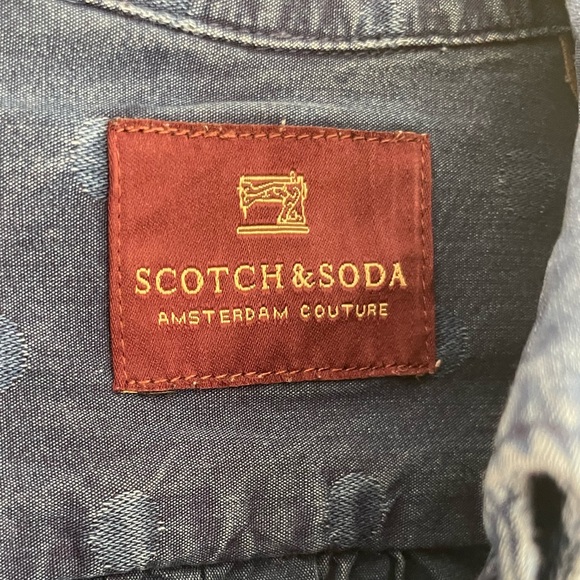 Scotch & Soda polka dot denim button down oxford - Picture 2 of 6